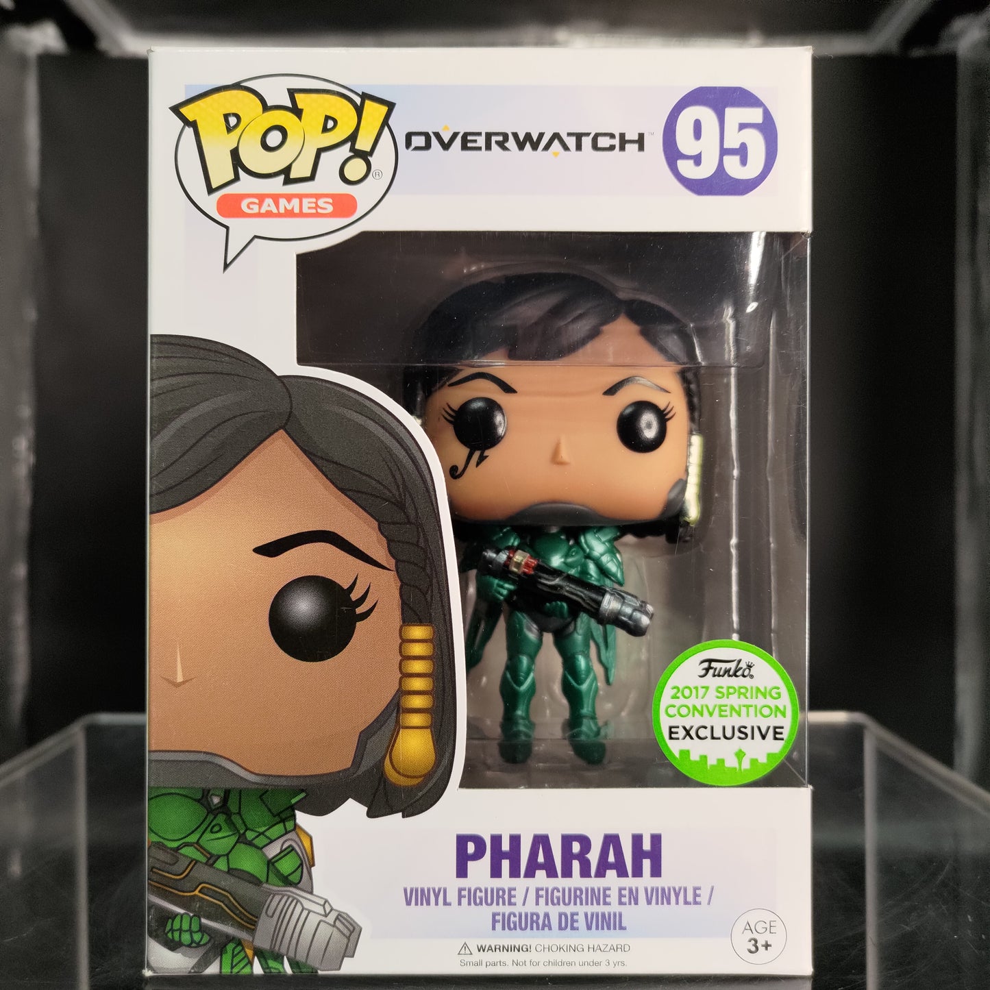 FUNKO POP! Vinyl Games RARE Overwatch #95 Pharah (Emerald) [Spring Convention] [VAULTED]