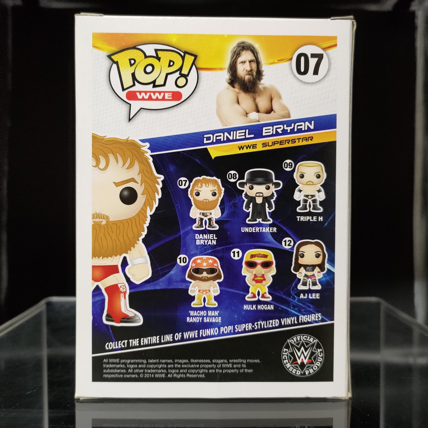 FUNKO POP! Vinyl WWE RARE #07 Daniel Bryan (Red Outfit) [Hot Topic (Stickerless)] [VAULTED]