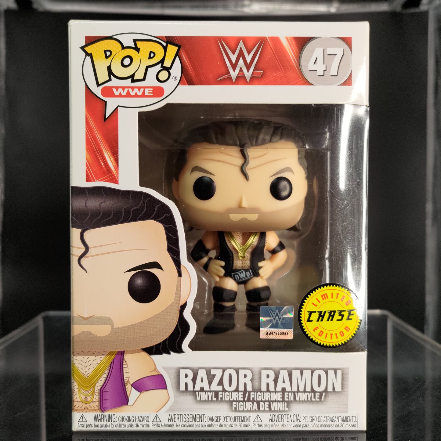 FUNKO POP! Vinyl WWE RARE #47 Razor Ramon (Black Outfit) [Chase] [VAULTED]