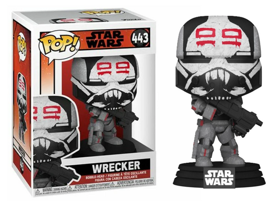 FUNKO POP! Bobble-Head Star Wars RARE #443 Wrecker (Bad Batch)[VAULTED]