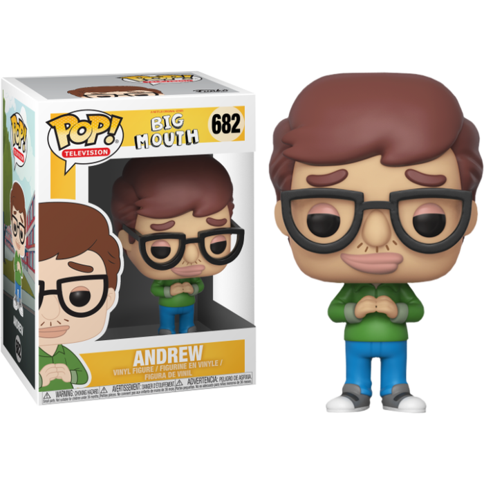 FUNKO POP! Vinyl Television RARE Big Mouth #682 Andrew (Big Mouth) [VAULTED]