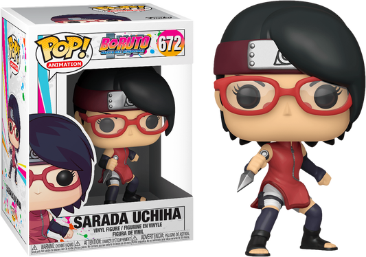 FUNKO POP! Vinyl Animation RARE Boruto Naruto Next Generation #672 Sarada Uchiha [VAULTED]