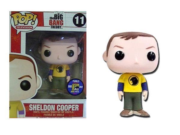 FUNKO POP! Vinyl Television RARE The Big Bang Theory #11 Sheldon Cooper (Hawkman Shirt) [2012 SDCC (Stickerless)] [VAULTED]