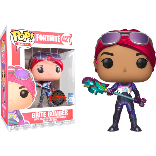 FUNKO POP! Vinyl Games RARE Fortnite #427 Brite Bomber (Metallic) [Amazon (Stickerless)] [VAULTED]