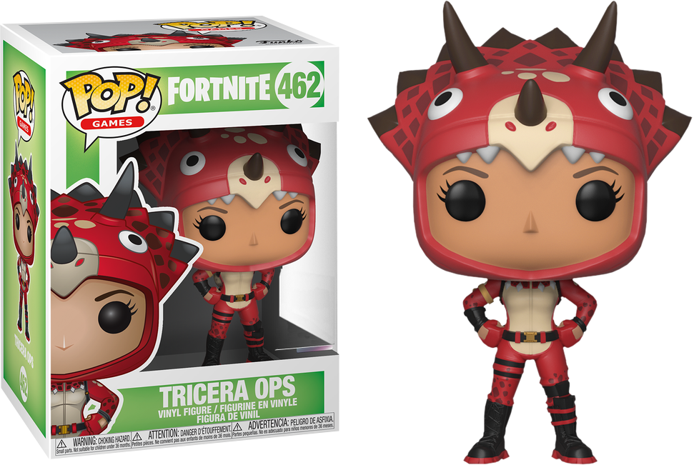 FUNKO POP! Vinyl Games RARE Fortnite #462 Tricera Ops [VAULTED]