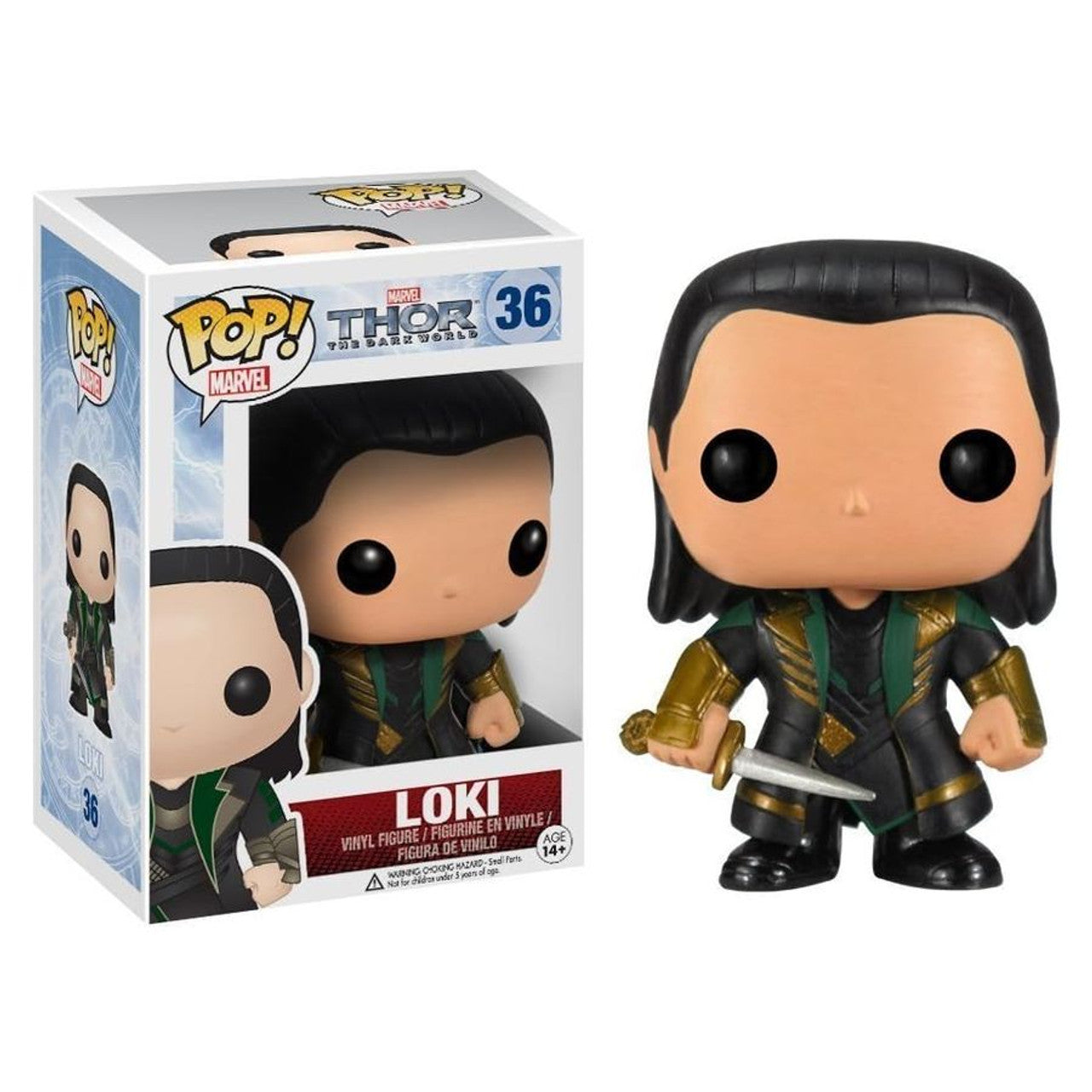 FUNKO POP! Vinyl Marvel RARE Thor The Dark World #36 Loki (without Helmet) [VAULTED]