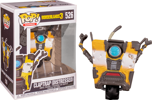 FUNKO POP! Vinyl Games RARE Borderlands 3 #526 Claptrap (Distressed) [VAULTED]