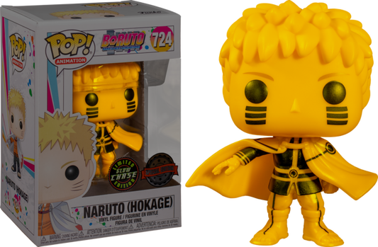 FUNKO POP! Vinyl Animation RARE Boruto Naruto Next Generations #724 Naruto (Hokage) (GITD) [Funko Special Edition | Chase] [VAULTED]