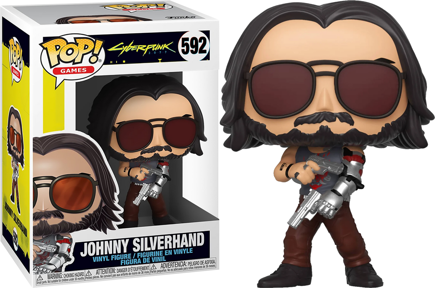 FUNKO POP! Vinyl Games RARE Cyberpunk 2077 #592 Johnny Silverhand [VAULTED]