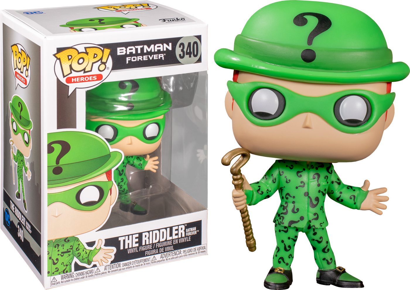 FUNKO POP! Vinyl Movies RARE Batman Forever #340 The Riddler (Batman Forever) [VAULTED]