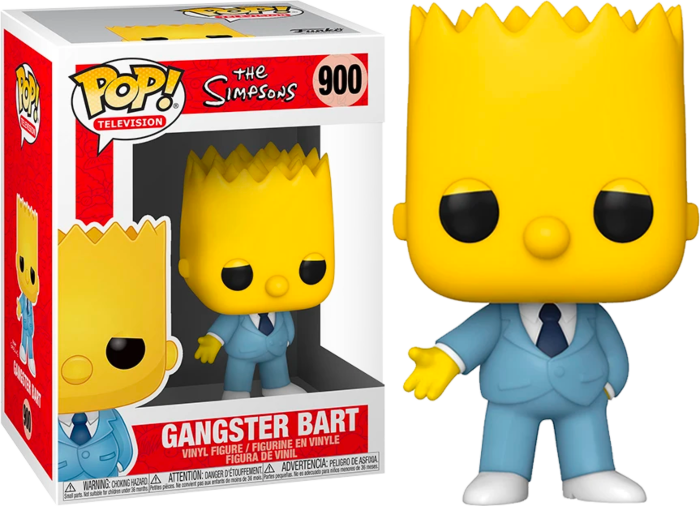 FUNKO POP! Vinyl Television RARE The Simpsons #900 Gangster Bart [VAULTED]