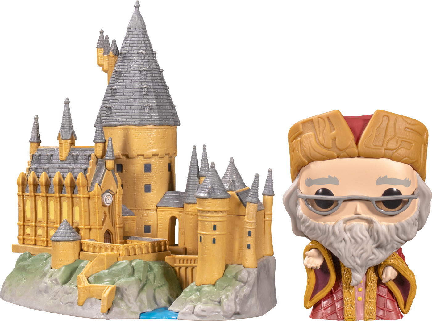 FUNKO POP! Vinyl Town RARE Wizarding World/Harry Potter #27 Albus Dumbledore With Hogwarts [VAULTED]