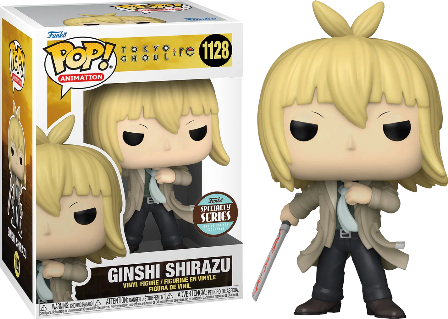 FUNKO POP! Vinyl Animation RARE Tokyo Ghoul #1128 Ginshi Shirazu [Funko Specialty Series] [VAULTED]