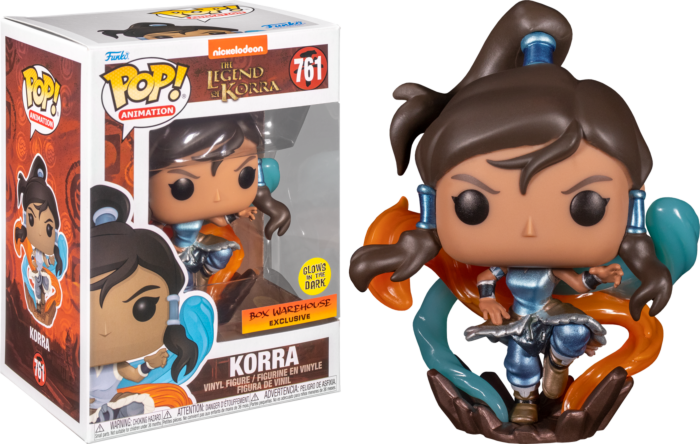 FUNKO POP! Vinyl Animation RARE The Legend of Korra #761 Korra (Metallic) (GITD) [Box Warehouse] [VAULTED]