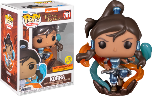 FUNKO POP! Vinyl Animation RARE The Legend of Korra #761 Korra (Metallic) (GITD) [Box Warehouse] [VAULTED]