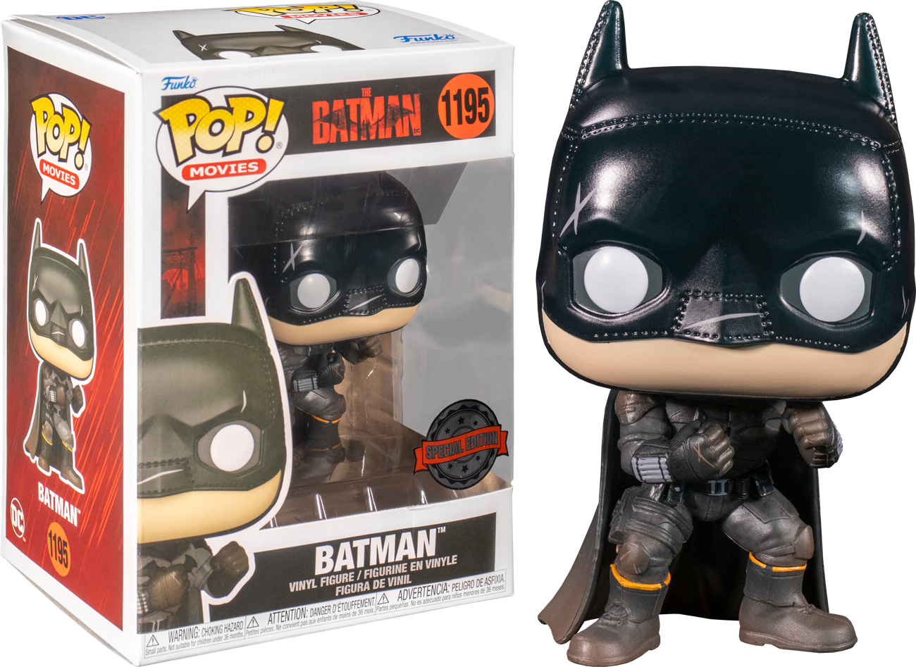 FUNKO POP! Vinyl Movies RARE The Batman #1195 Batman (Battle Damage - The Batman) [Funko Special Edition] [VAULTED]