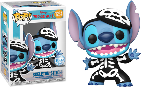 FUNKO POP! Vinyl Disney RARE Lilo & Stitch #1234 Skeleton Stitch (GITD) [Funko Special Edition | Chase] [VAULTED]