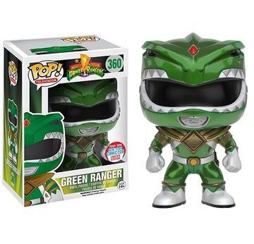 FUNKO POP! Vinyl Television RARE Mighty Morphin Power Rangers #360 Green Ranger (Metallic) [NYCC] [VAULTED]