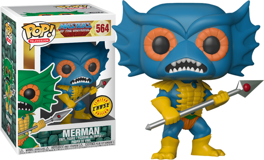 FUNKO POP! Vinyl Television RARE Masters of the Universe #564 Merman (Blue) [Chase] [VAULTED]