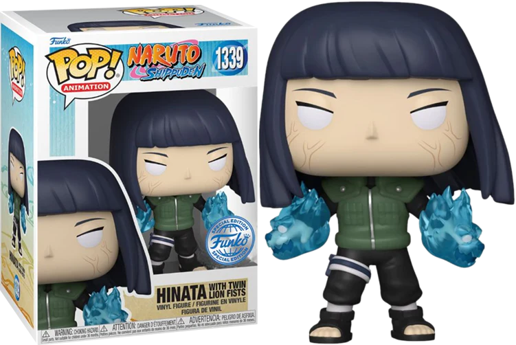 FUNKO POP! Vinyl Animation RARE Naruto Shippuden #1339 Hinata w/ Twin Lion Fists (GITD) [Funko Special Edition | Chase] [VAULTED]