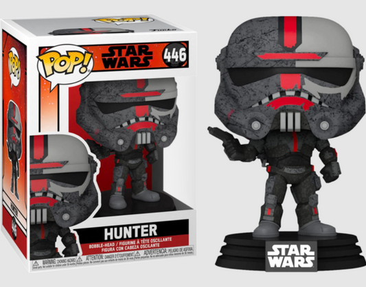 FUNKO POP! Bobble-Head Star Wars RARE #446 Hunter (Bad Batch) [VAULTED]