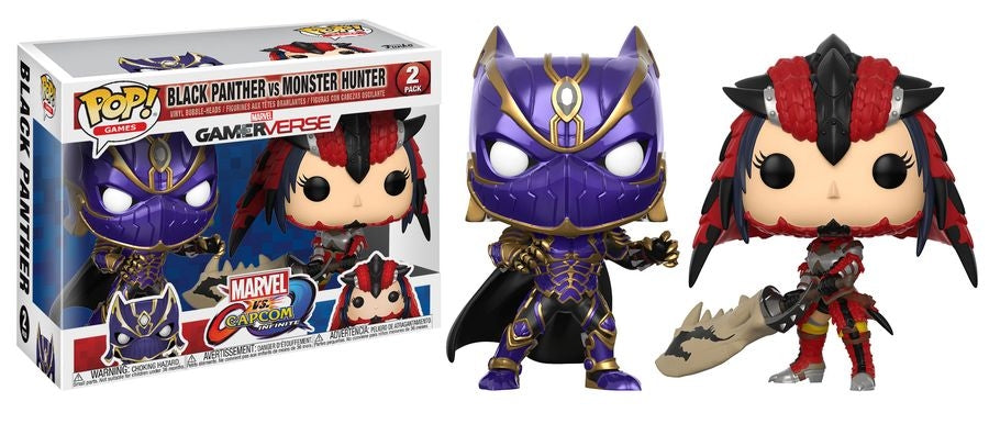 FUNKO POP! Vinyl Games RARE Marvel GamerVerse Black Panther vs. Monster Hunter (2-Pack) [VAULTED]