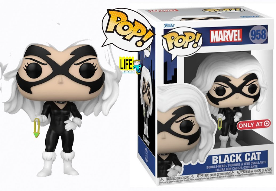 FUNKO POP! Vinyl Marvel RARE #958 Black Cat (Animated Series) [Funko Special Edition] [VAULTED]