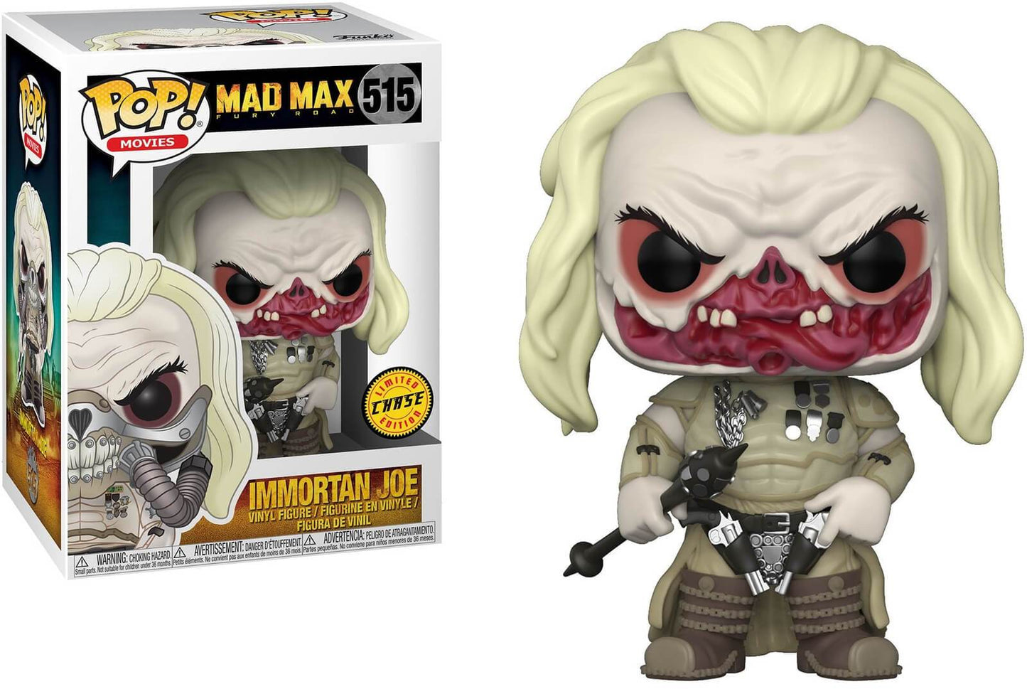 FUNKO POP! Vinyl Movies RARE Mad Max #515 Immortan Joe (Unmasked) [Chase] [VAULTED]