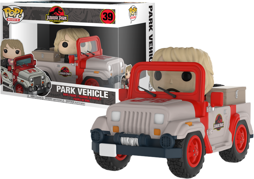 FUNKO POP! Vinyl Rides RARE Jurassic Park 25th Anniversary #39 Park Vehicle [VAULTED]