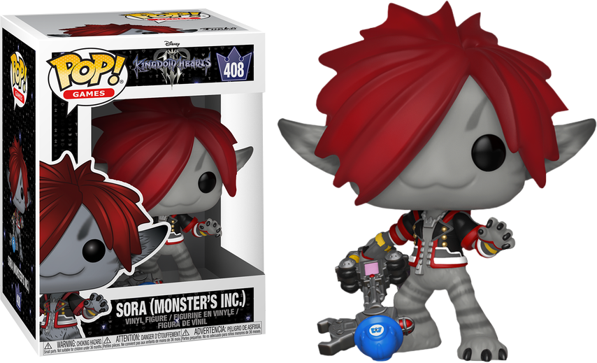 FUNKO POP! Vinyl Games RARE Kingdom Hearts III #408 Sora (Monster's Inc.) [VAULTED]