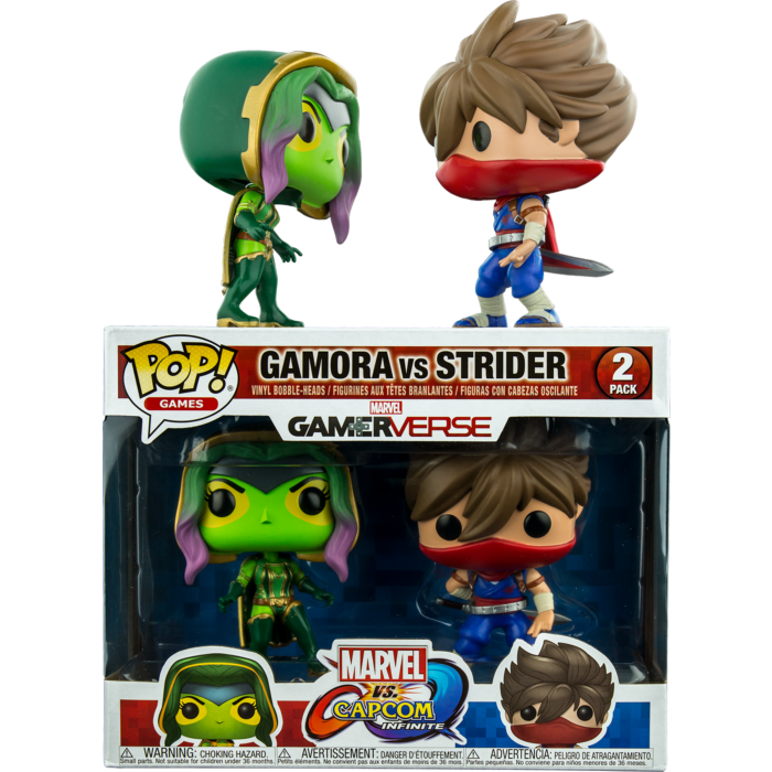 FUNKO POP! Vinyl Bobble-Head Games RARE Marvel vs Capcom Infinite - Gamora vs Strider (2-Pack) [VAULTED]