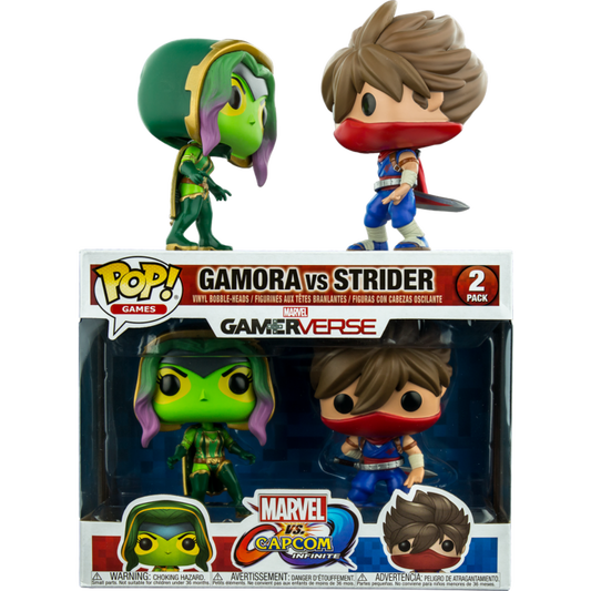 FUNKO POP! Vinyl Bobble-Head Games RARE Marvel vs Capcom Infinite - Gamora vs Strider (2-Pack) [VAULTED]