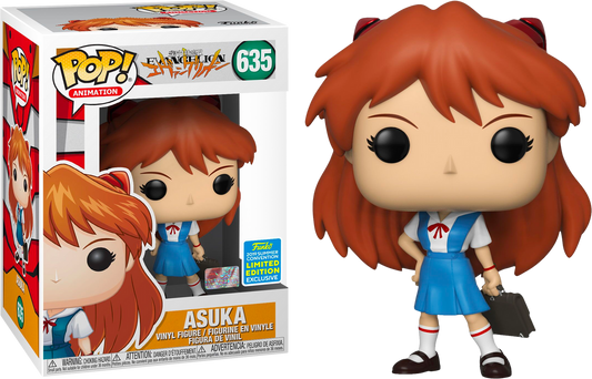 FUNKO POP! Vinyl Animation RARE Neon Genesis Evangelion #635 Asuka (School Uniform) [Summer Convention] [VAULTED]