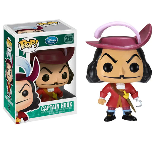 FUNKO POP! Vinyl Disney RARE #26 Captain Hook ("Disney" Logo) [VAULTED]