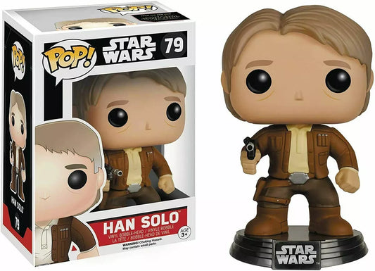 FUNKO POP! Vinyl Bobble-Head Star Wars RARE #79 Han Solo (The Force Awakens) [VAULTED]