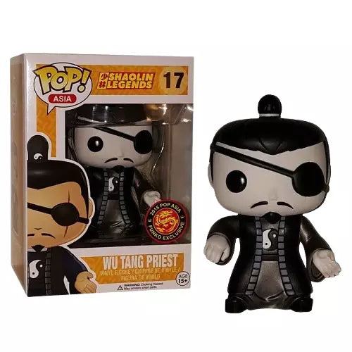 FUNKO POP! Vinyl Asia RARE Shaolin Legends #17 Wu Tang Priest (Black & White) [Pop Asia Exclusive] [VAULTED]