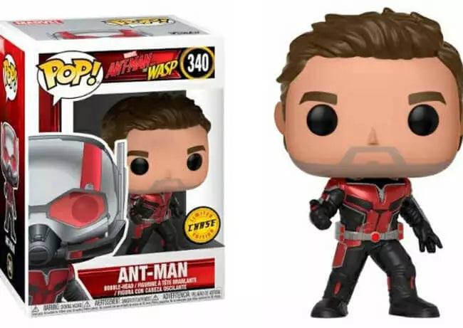 FUNKO POP! Vinyl Marvel RARE Ant-Man And The Wasp #340 Ant-Man (Holding Switch, Unmasked) [Chase] [VAULTED]