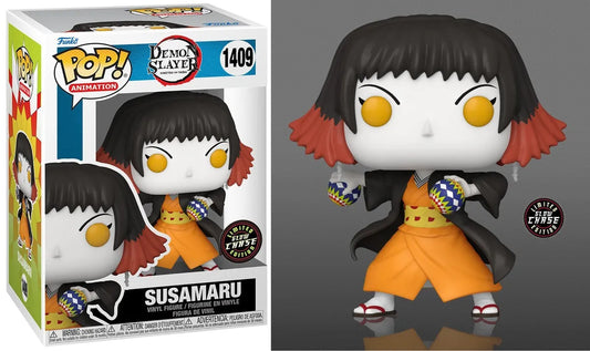 FUNKO POP! Vinyl Animation RARE Demon Slayer #1409 Susamaru (GITD) [Chase] [VAULTED]