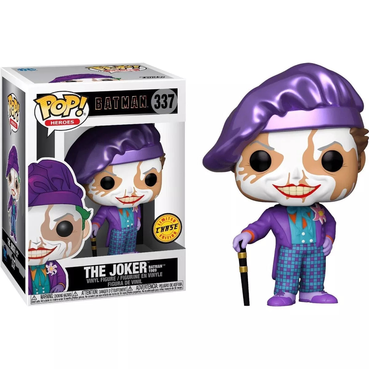 FUNKO POP! Vinyl Heroes RARE Batman #337 The Joker Batman 1989 (w/ Beret - Runny Makeup) [Chase] [VAULTED]