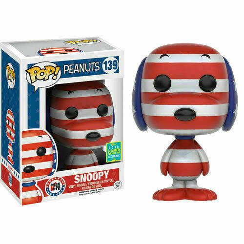 FUNKO POP! Vinyl RARE Peanuts #139 Snoopy (Patriotic) [Summer Convention] [VAULTED]