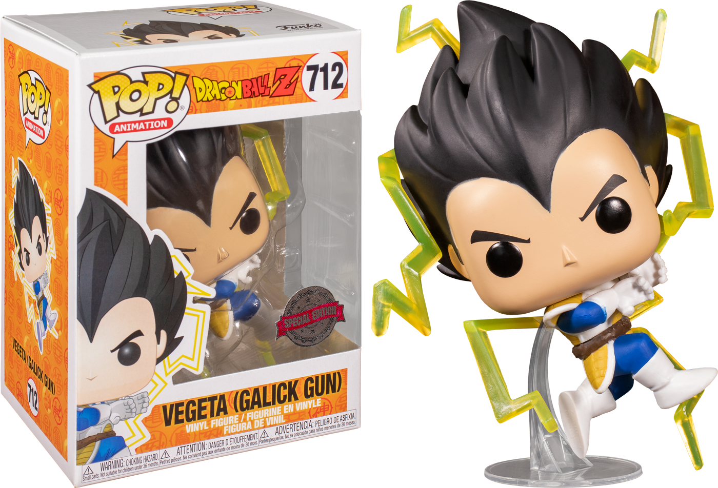 FUNKO POP! Vinyl Animation RARE Dragonball Z #712 Vegeta (Galick Gun) [Funko Special Edition] [VAULTED]