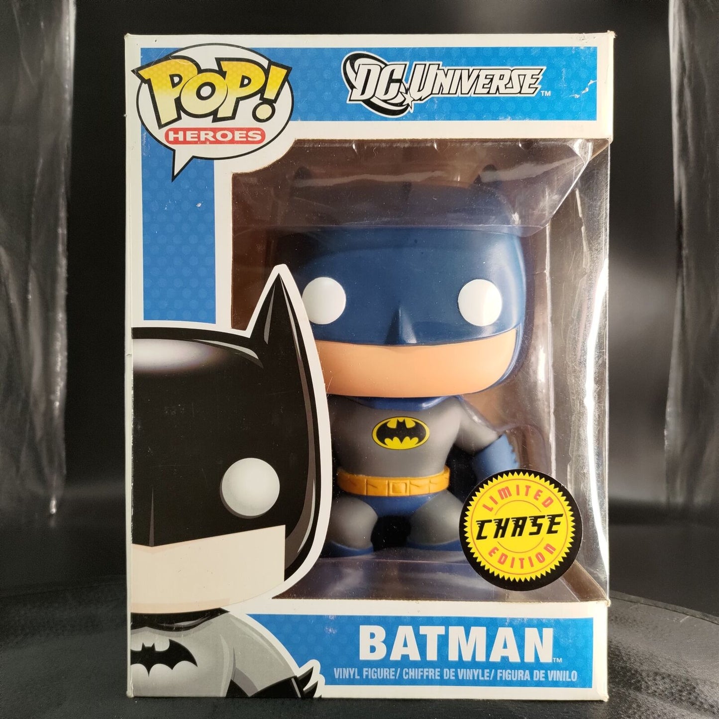 FUNKO POP! Vinyl Heroes RARE DC Universe Batman (Blue) (9in Giant) [Chase] [VAULTED]