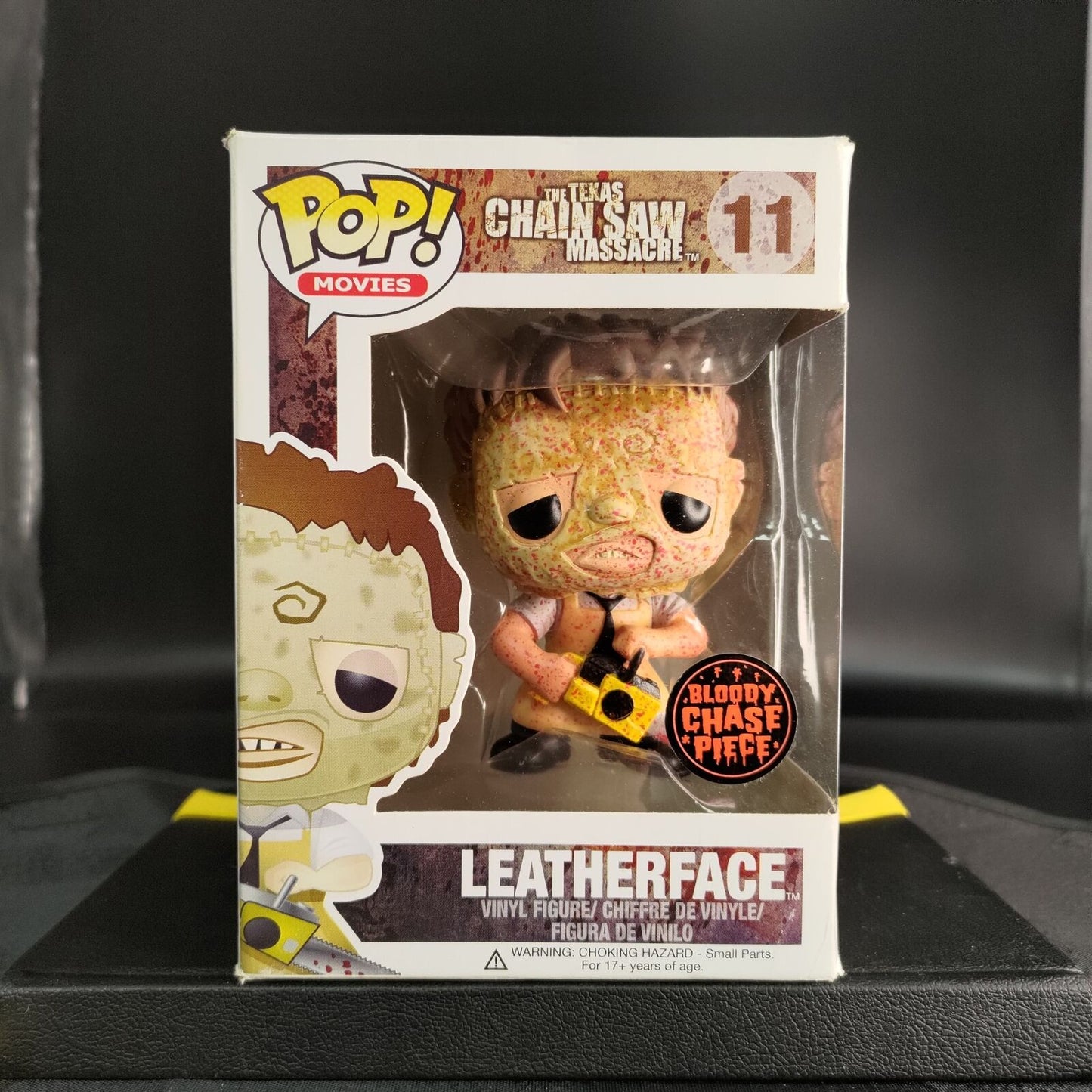 FUNKO POP! Vinyl Movies RARE Texas Chainsaw Massacre #11 Leatherface (Bloody) [Chase] [VAULTED]