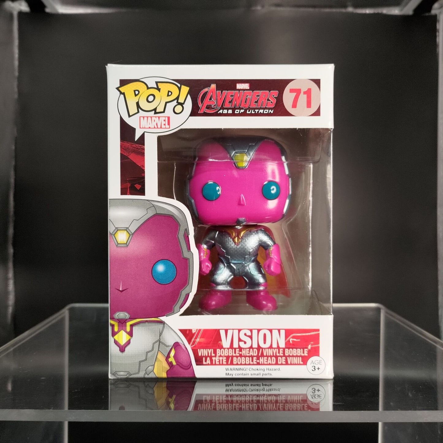 FUNKO POP! Vinyl Bobble-Head Marvel RARE Avengers Age of Ultron #71 Vision (Metallic) [FYE (Stickerless)] [VAULTED]