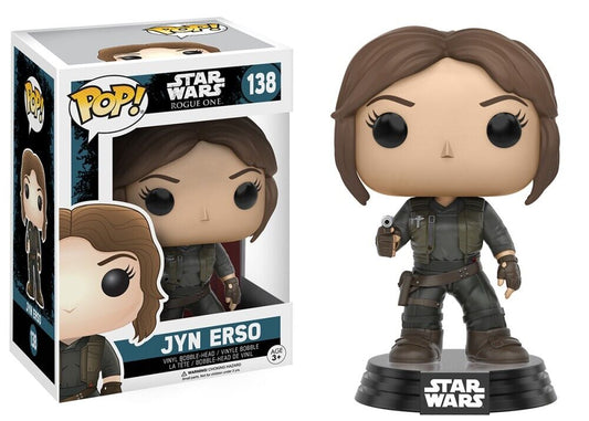 FUNKO POP! Vinyl Bobble-Head RARE Star Wars Rogue One #138 Jyn Erso [VAULTED]