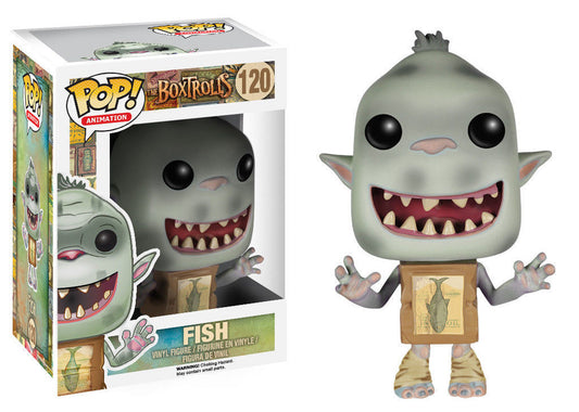 FUNKO POP! Vinyl Animation RARE The Boxtrolls #120 Fish [VAULTED]