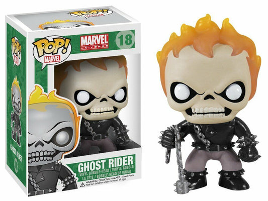 FUNKO POP! Vinyl Bobble-Head Marvel RARE Marvel Universe #18 Ghost Rider [VAULTED]