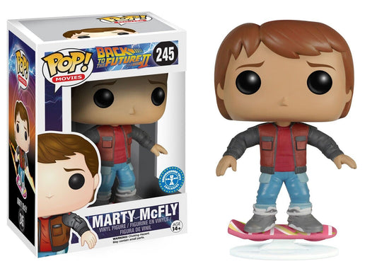 FUNKO POP! Vinyl Movies RARE Back To The Future II #245 Marty McFly (Hoverboard) [Underground Toys (Stickerless)] [VAULTED]