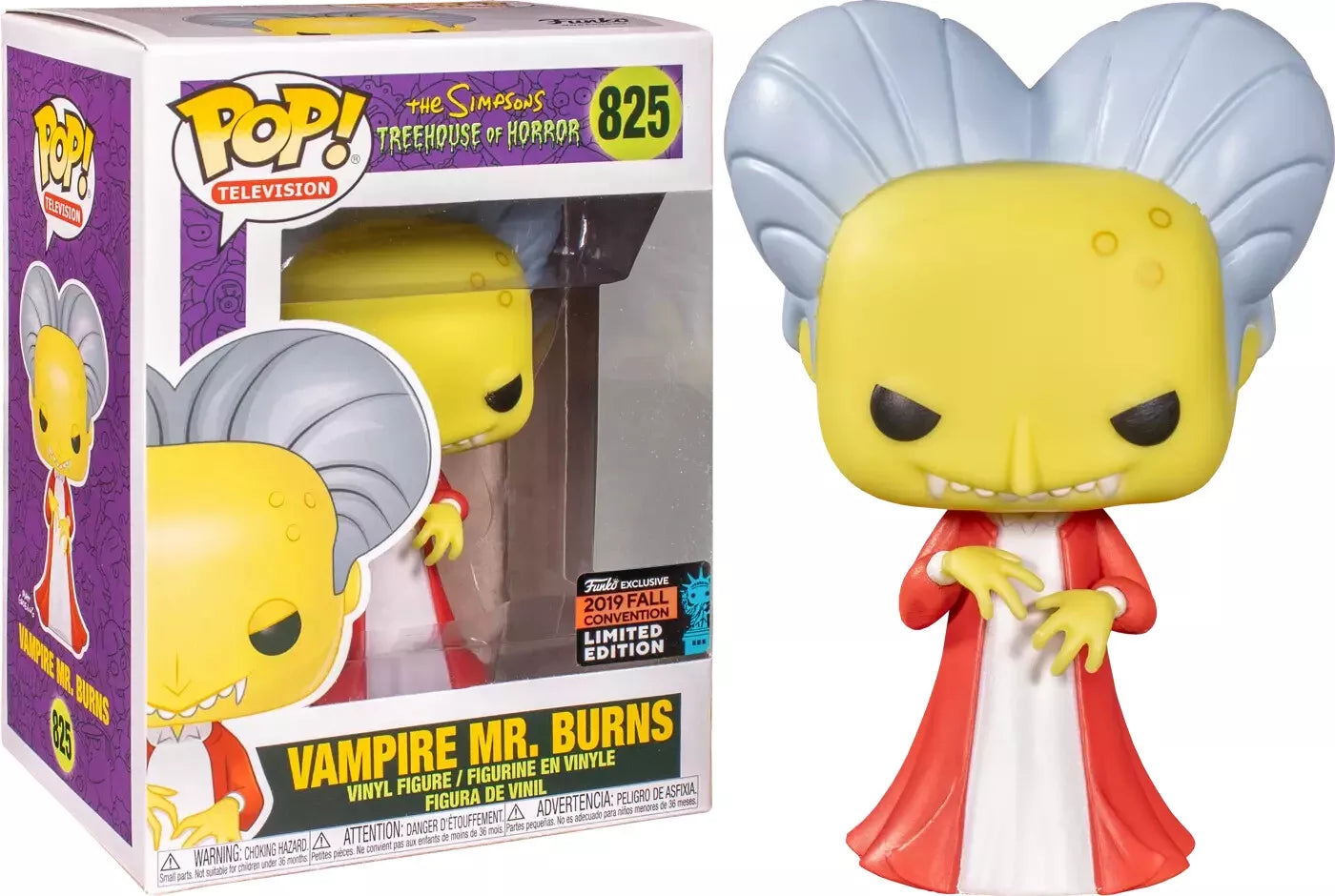 FUNKO POP! Vinyl Television RARE The Simpsons Treehouse of Horror #825 Vampire Mr. Burns [Fall Convention] [VAULTED]