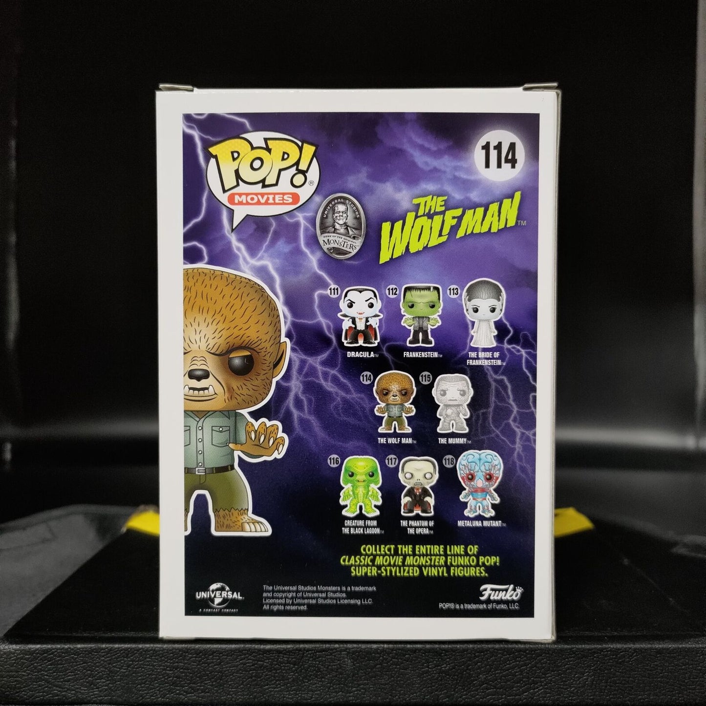 FUNKO POP! Vinyl RARE Universal Monsters #114 The Wolf Man (GITD) [NYCC] [VAULTED]